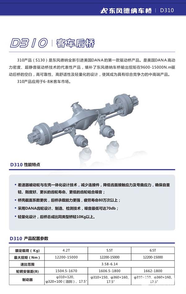 東風(fēng)德納 客車(chē)橋 D310