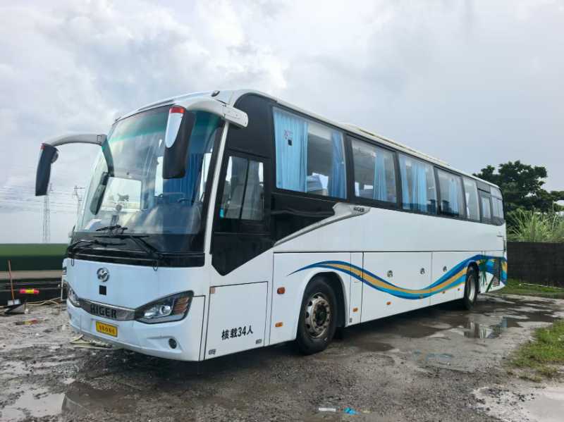 2019年上牌國五12米34座2+1海格6121氣囊中門旅游車