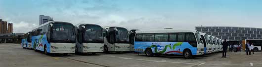 金旅150臺純電動客車為青運(yùn)會提供交通保障服務(wù)